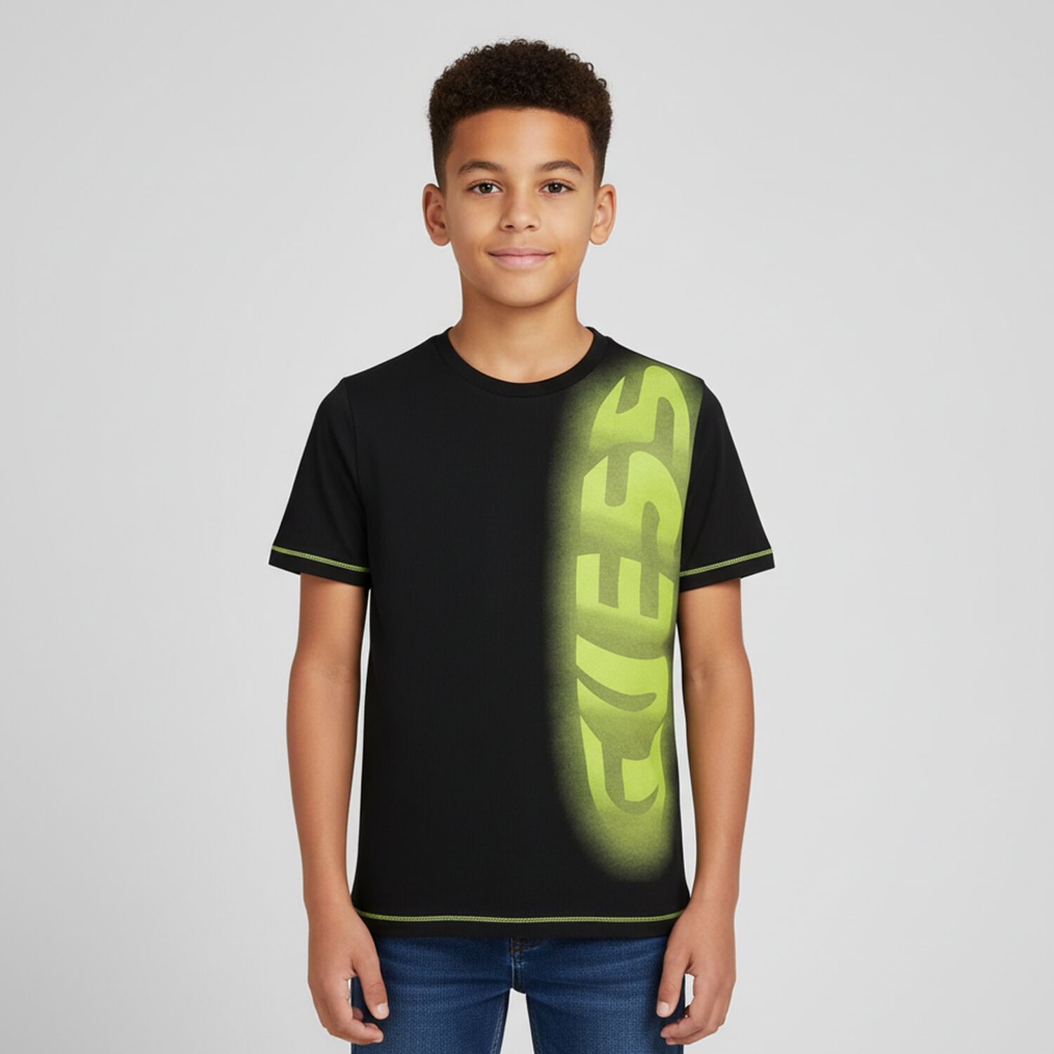 Boys Black Logo T-Shirt, 2, hi-res image number null