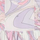 Younger Girls Pink & White Ruffled Iride Dress, 1, hi-res