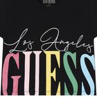 Girls Black Logo T-Shirt, 4, hi-res