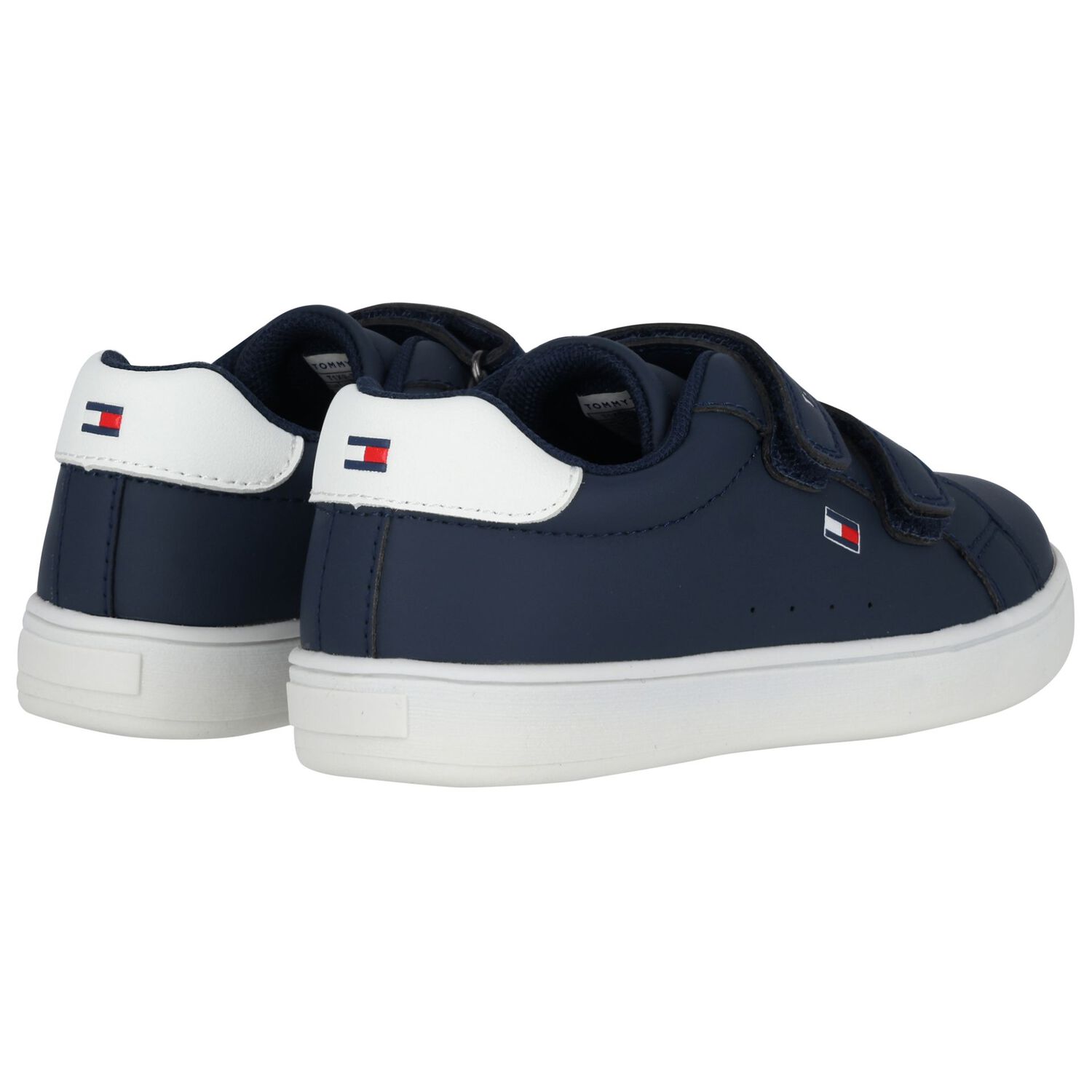 Boys Navy Blue Logo Trainers, 1, hi-res