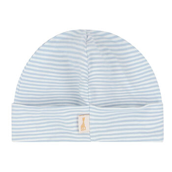 قبعة بالشعار باللون الأبيض والأزرق للأولاد