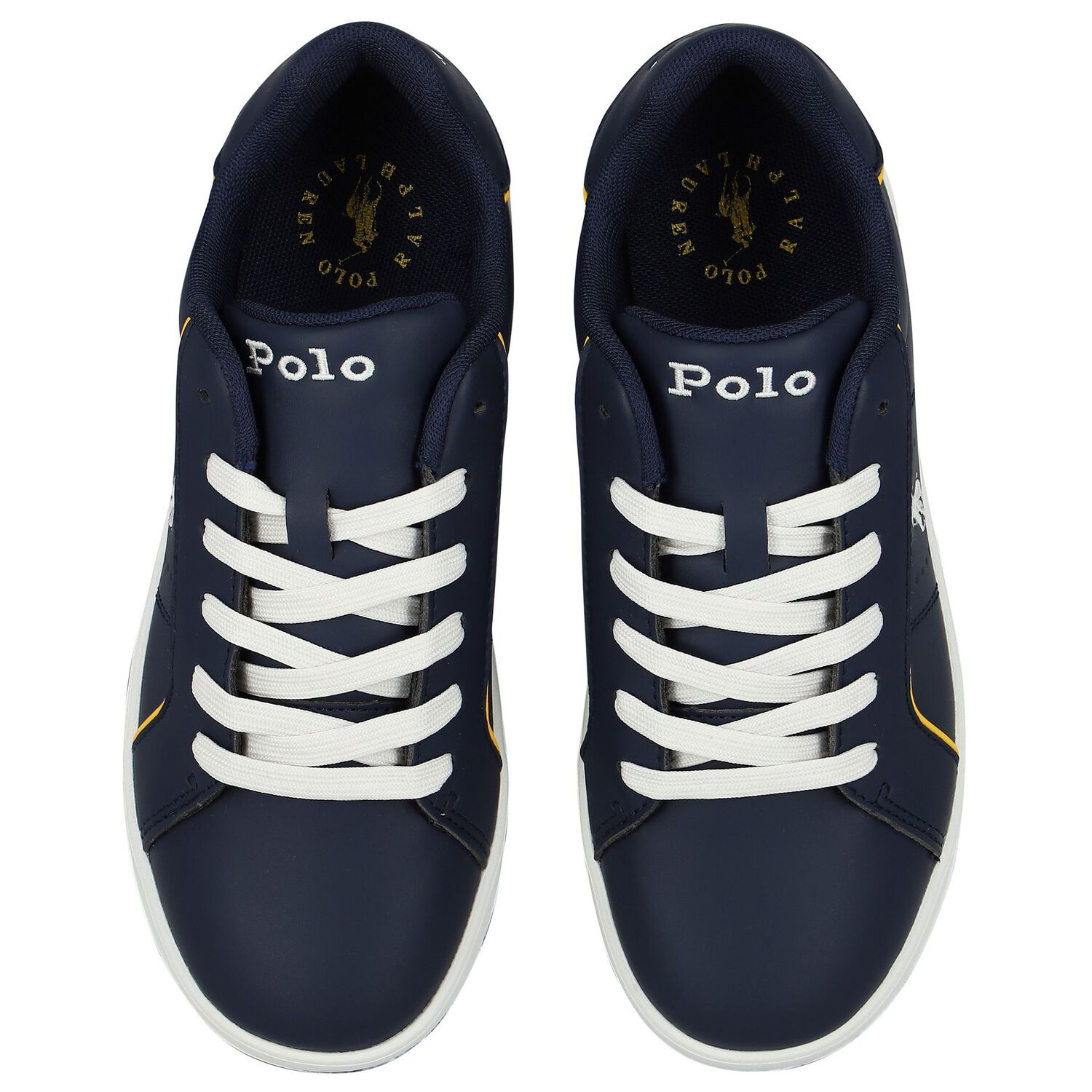 Boys Navy Blue Logo Trainers, 1, hi-res image number null