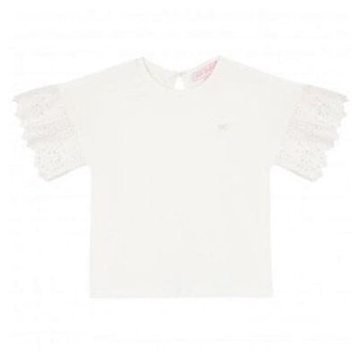 Girls Ivory Lace Top