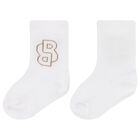 Baby Boys White, Beige & Grey Socks ( 3-Pack ), 1, hi-res