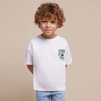 Boys White Pineapple T-Shirt