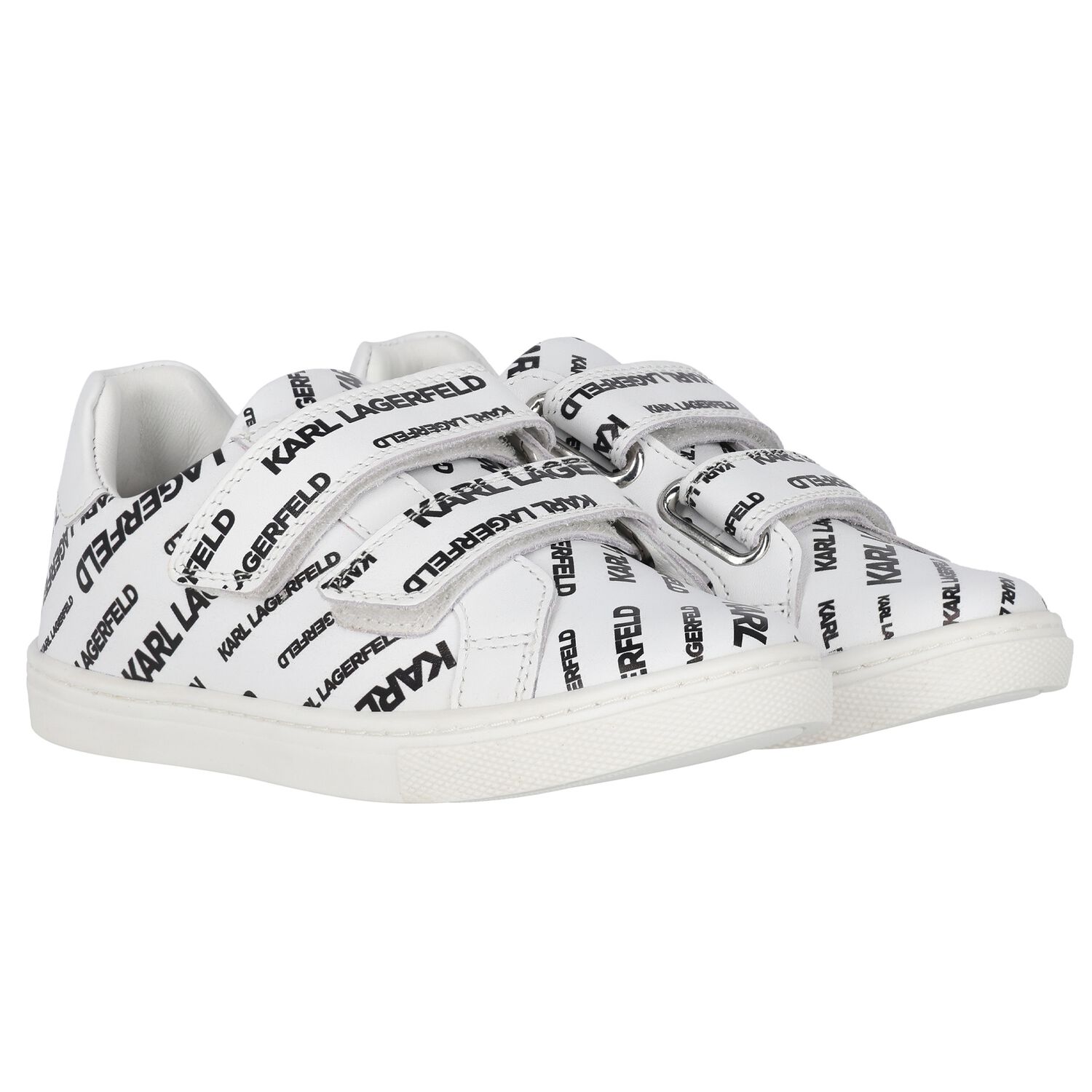 Boys White Logo Trainers, 1, hi-res image number null