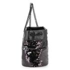 Girls Black Logo Embellished Bag, 1, hi-res