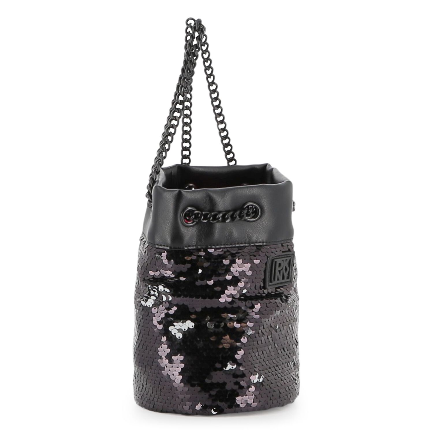 Girls Black Logo Embellished Bag, 1, hi-res
