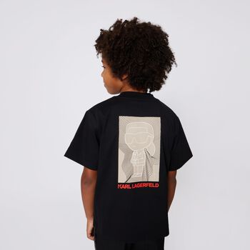 Boys Black Ikonik Logo T-Shirt