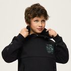 Boys Grey Hooded Top, 2, hi-res