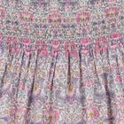 Girls Purple & Pink Floral Smocked Dress, 1, hi-res