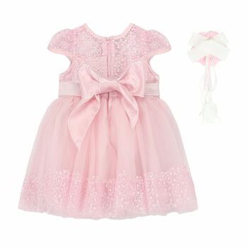 Baby Girls Pink Tulle Dress Set