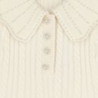 Girls Ivory Pearls & Diamantés Dress, 1, hi-res