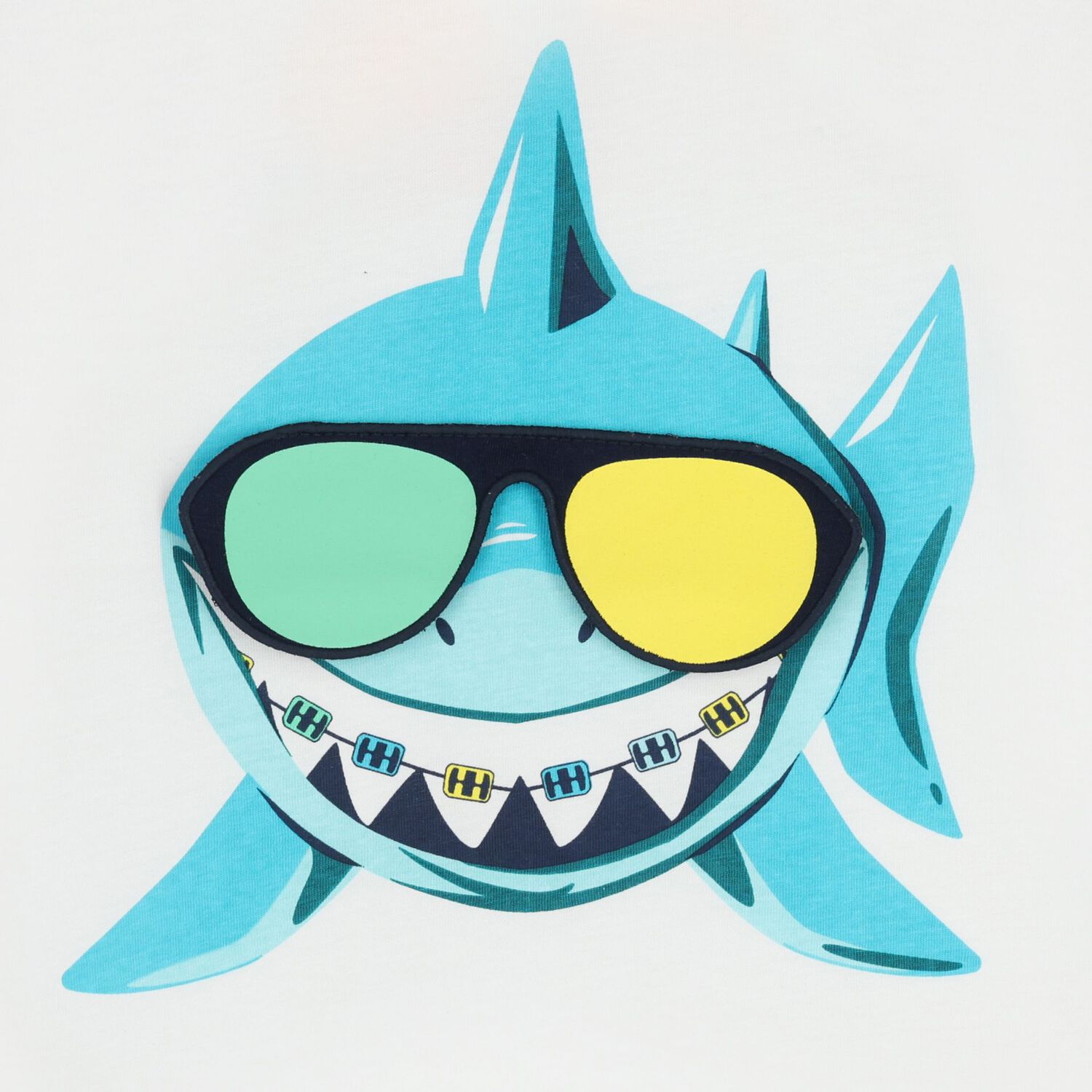 Boys White Shark T-Shirt, 1, hi-res