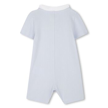 Baby Boys Blue Logo Romper