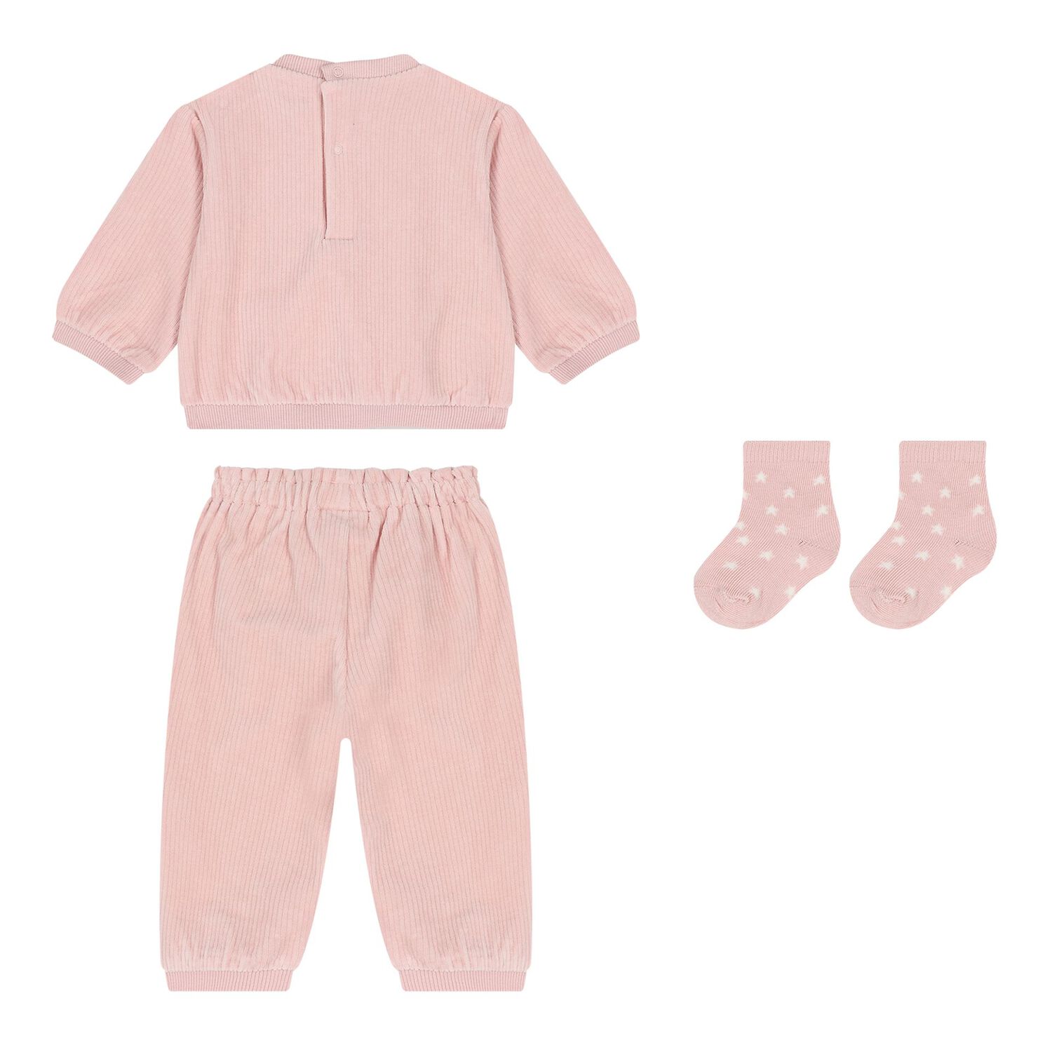 Baby Girls Pink Tracksuit Set, 1, hi-res