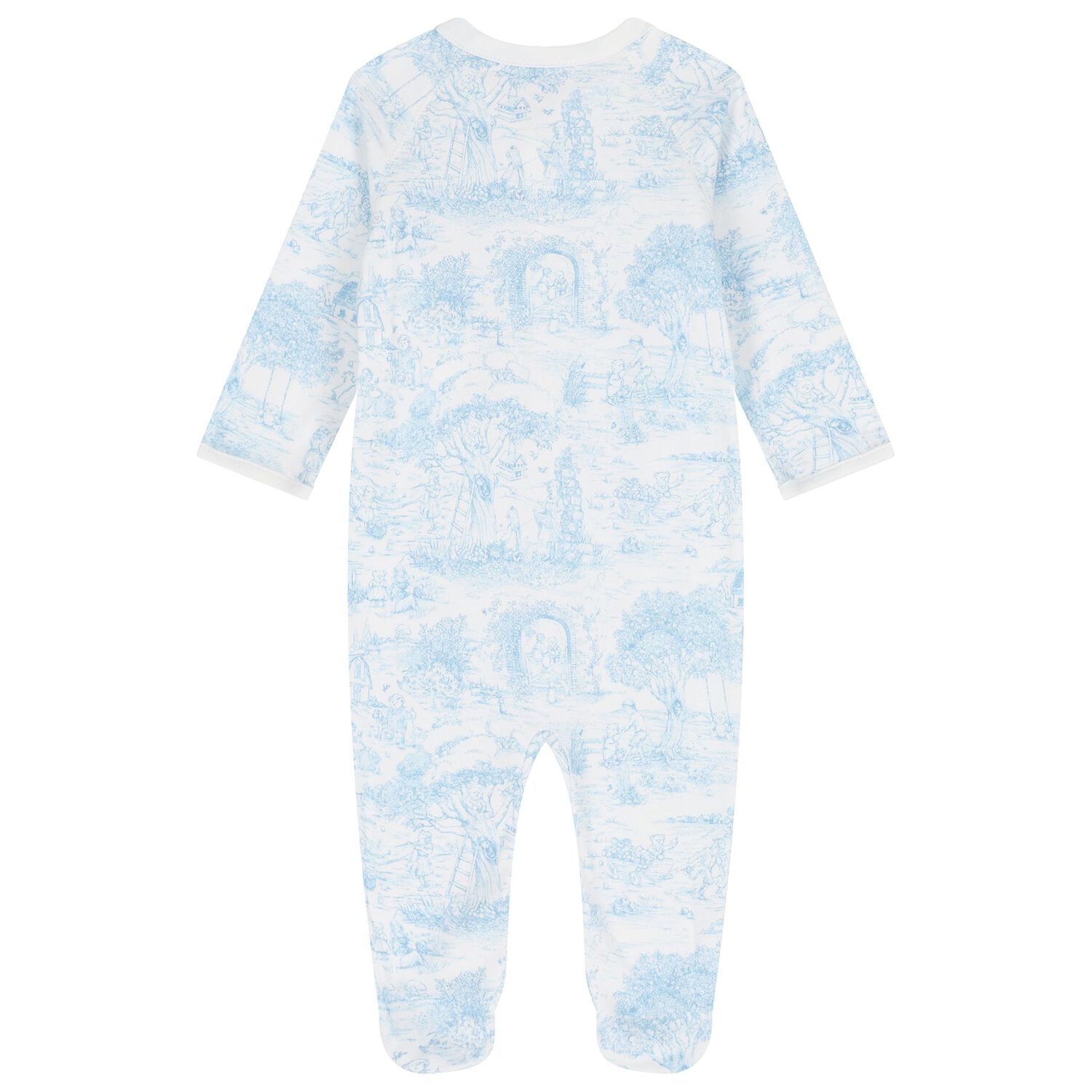Baby Boys Ivory & Blue Babygrow Gift Set, 1, hi-res