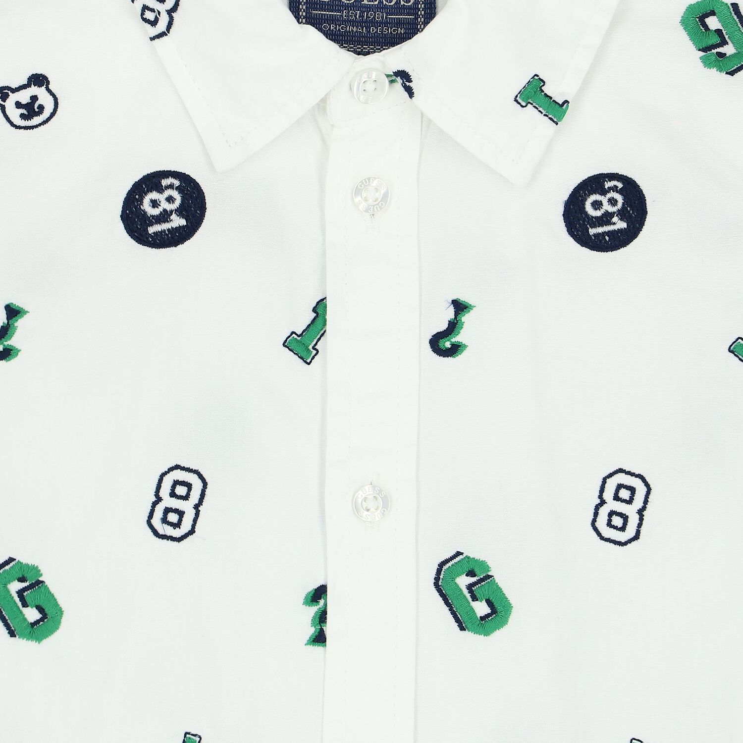 Boys White Logo Shirt, 1, hi-res image number null