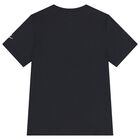 Boys Black Logo T-Shirt, 1, hi-res