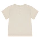 Younger Boys Beige Logo T-Shirt, 1, hi-res