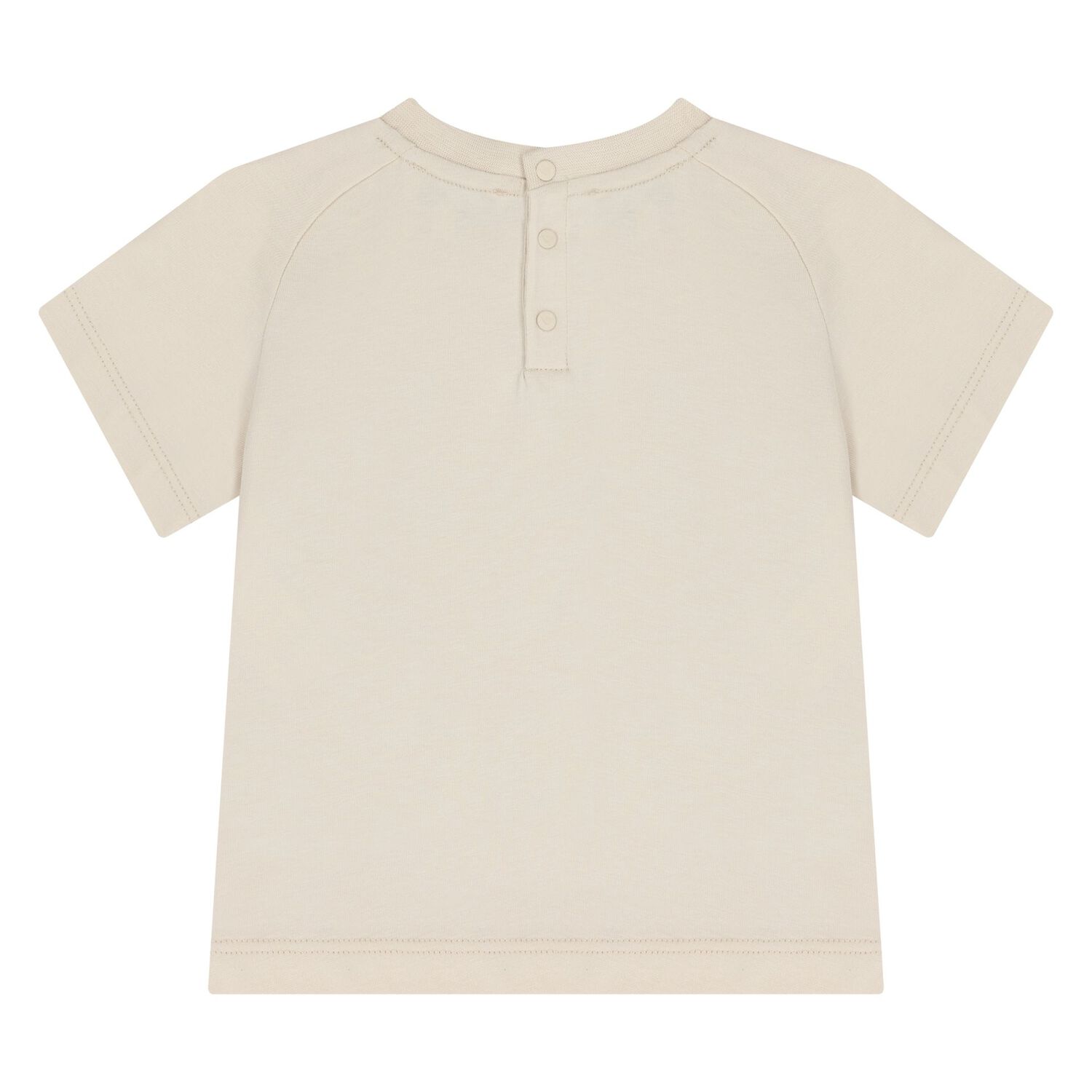 Younger Boys Beige Logo T-Shirt, 1, hi-res