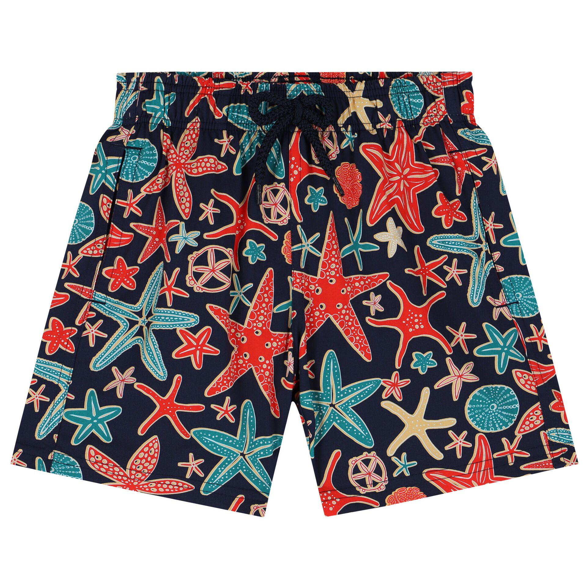 Vilebrequin Boys Navy Blue Star Fish Swim Shorts Junior Couture USA