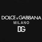 فستان تيشيرت بنات بالشعار باللون الأسود, 1, hi-res