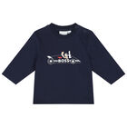 Baby Boys Navy Blue Logo Trousers Set, 1, hi-res