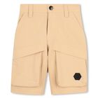 Beige Cargo Shorts, 1, hi-res