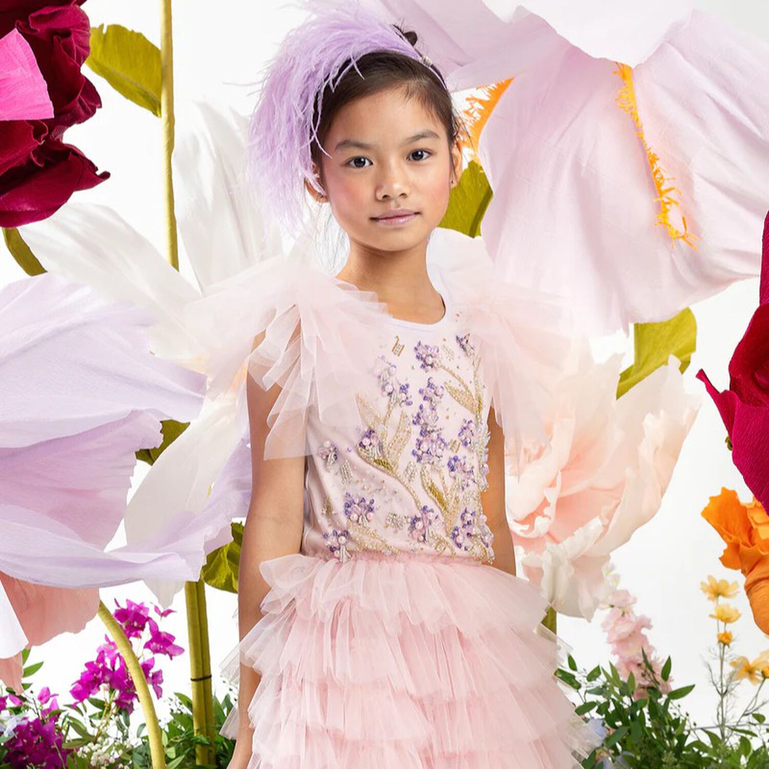 Girls Pink Embellished Tutu Dress, 1, hi-res image number null