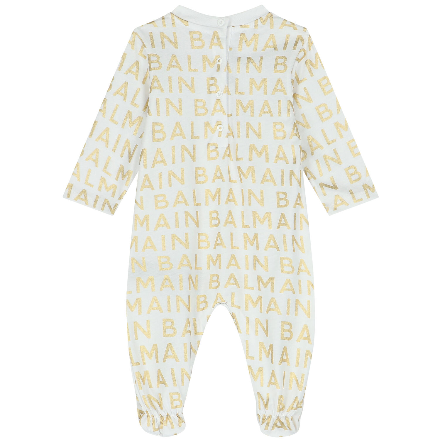 White & Gold Logo Babygrow Gift Set, 1, hi-res