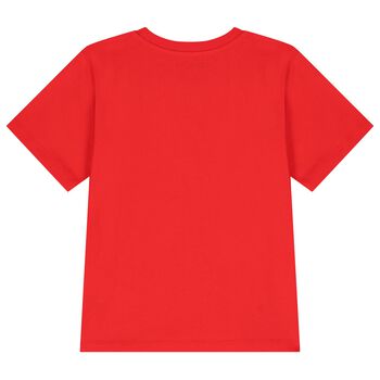 Red Christmas Teddy Bear Logo T-Shirt 