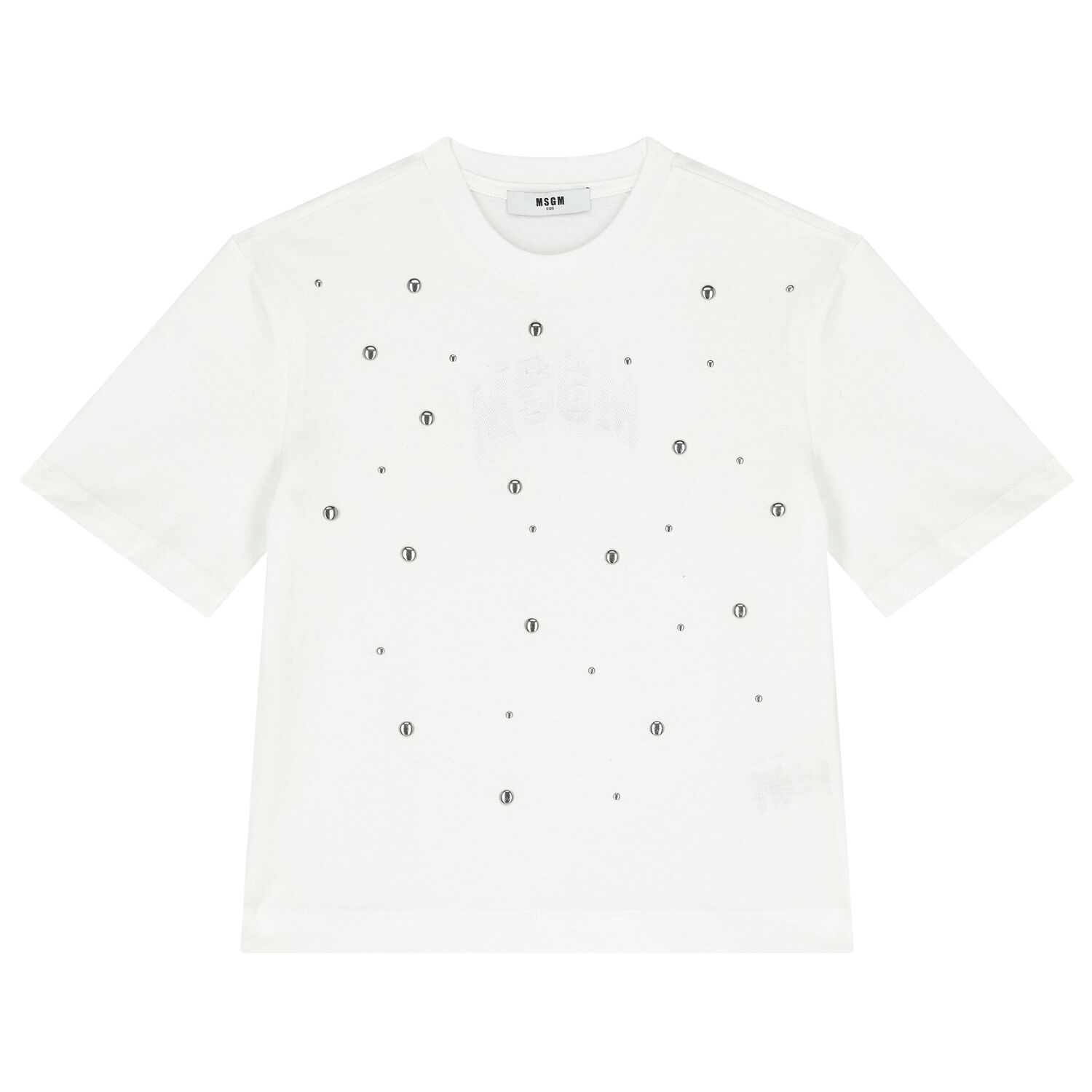 Girls White Logo T-Shirt, 2, hi-res