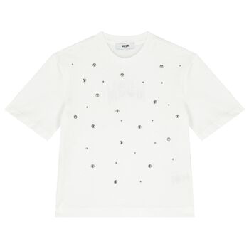 Girls White Logo T-Shirt