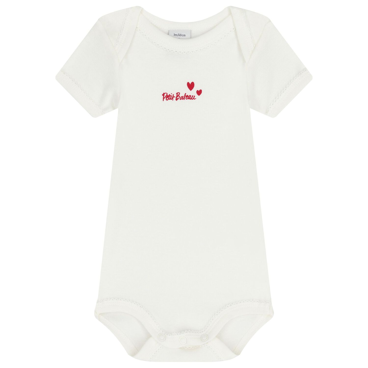 Baby Girls Ivory Hearts Bodysuit ( 3-Pack ), 1, hi-res