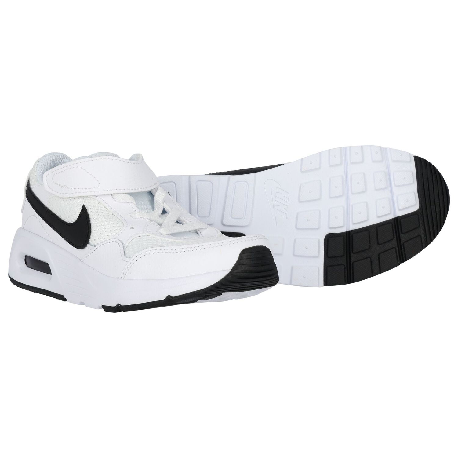 Boys White & Black Nike Air Max Trainers, 1, hi-res