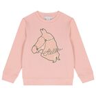 Girls Pink Horse Sweatshirt, 1, hi-res