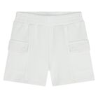 Younger Girls Pink & White Bag Shorts Set, 1, hi-res