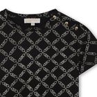 Girls Black Logo T-Shirt, 1, hi-res