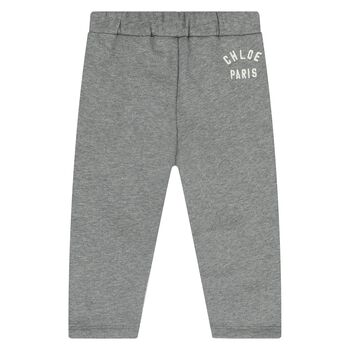 Younger Girls Grey Logo Joggers