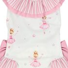 Girls White & Pink Ballerinas Swimsuit, 1, hi-res