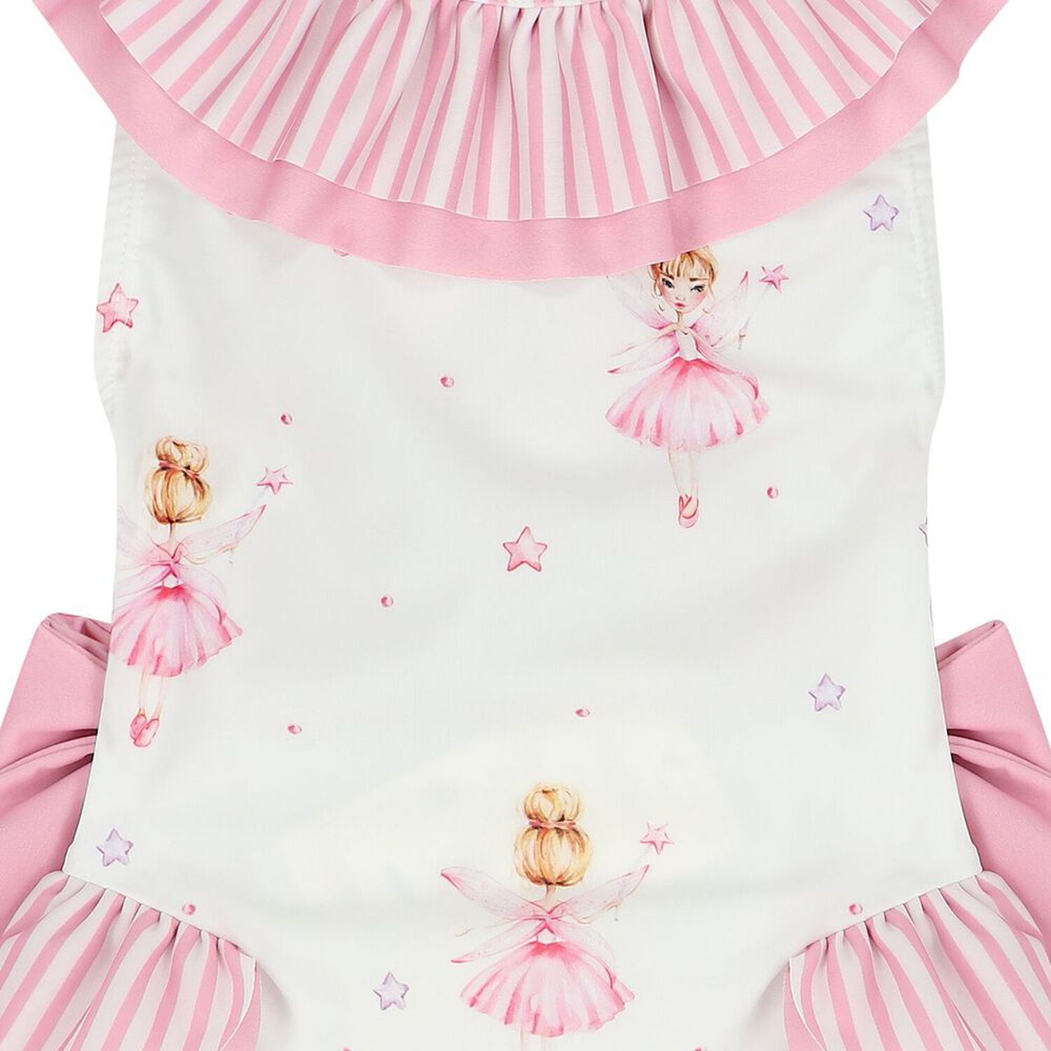 Girls White & Pink Ballerinas Swimsuit, 1, hi-res image number null