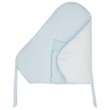 Baby Boys White & Blue Teddy & Train Nest