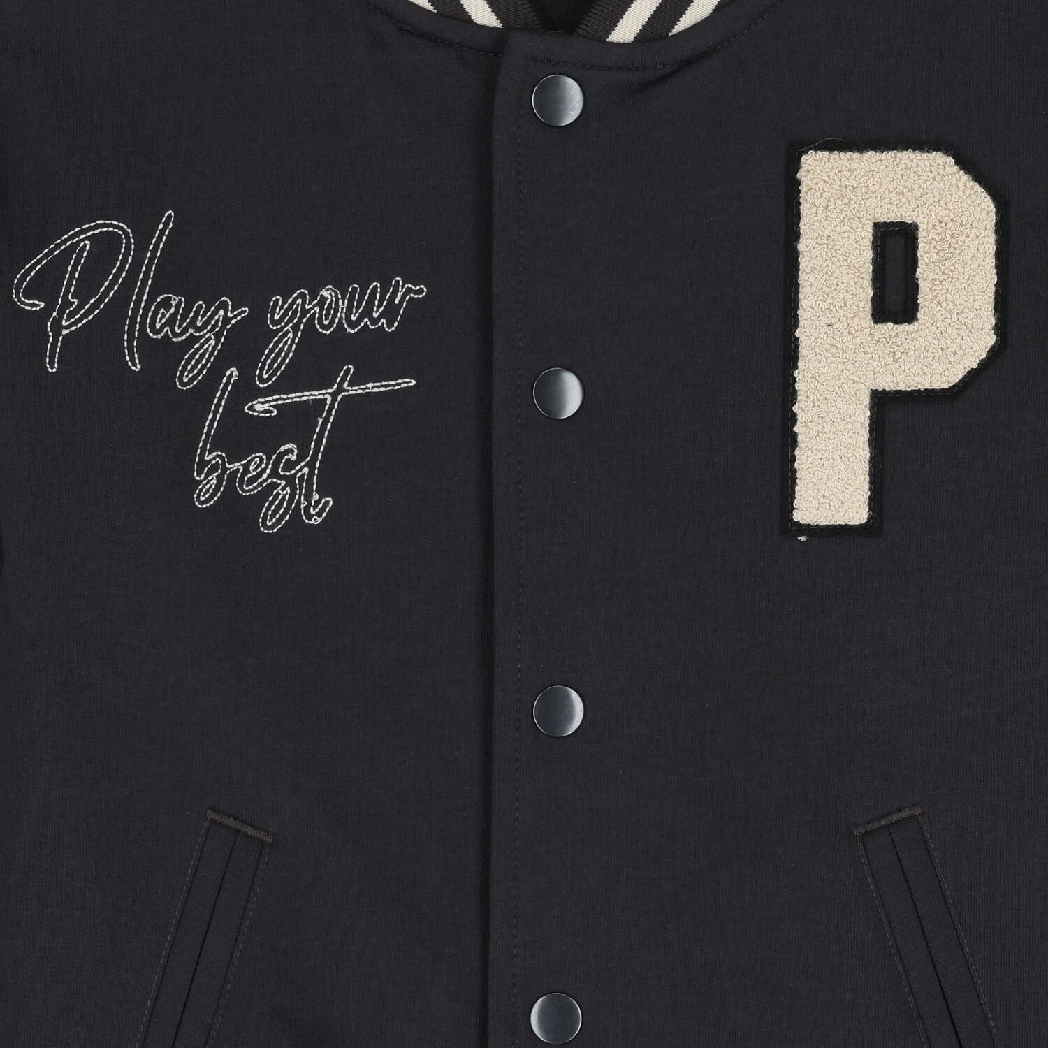Boys Grey Varsity Jacket, 1, hi-res