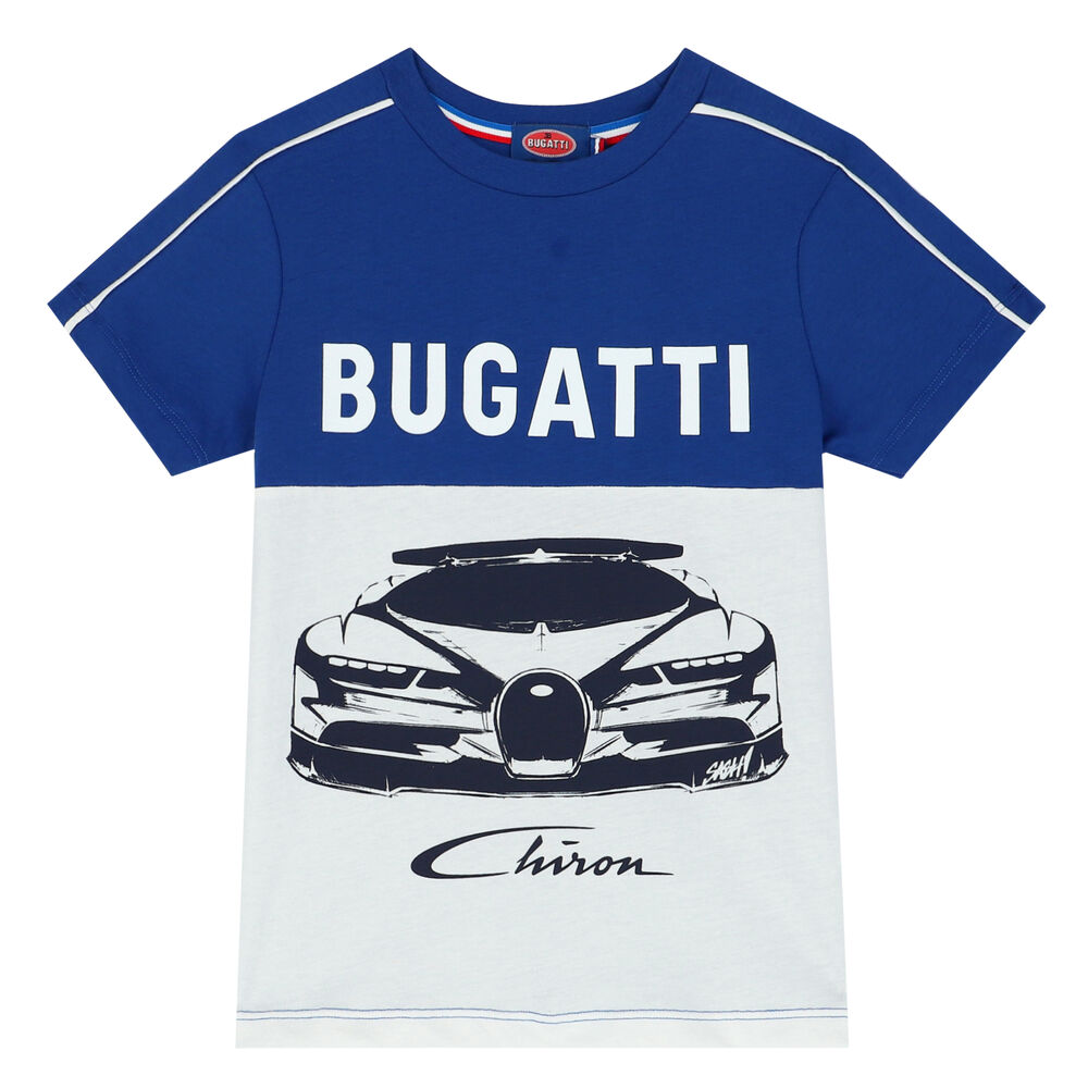 Bugatti Junior Boys & USA Couture T-Shirt Blue Logo White Junior 