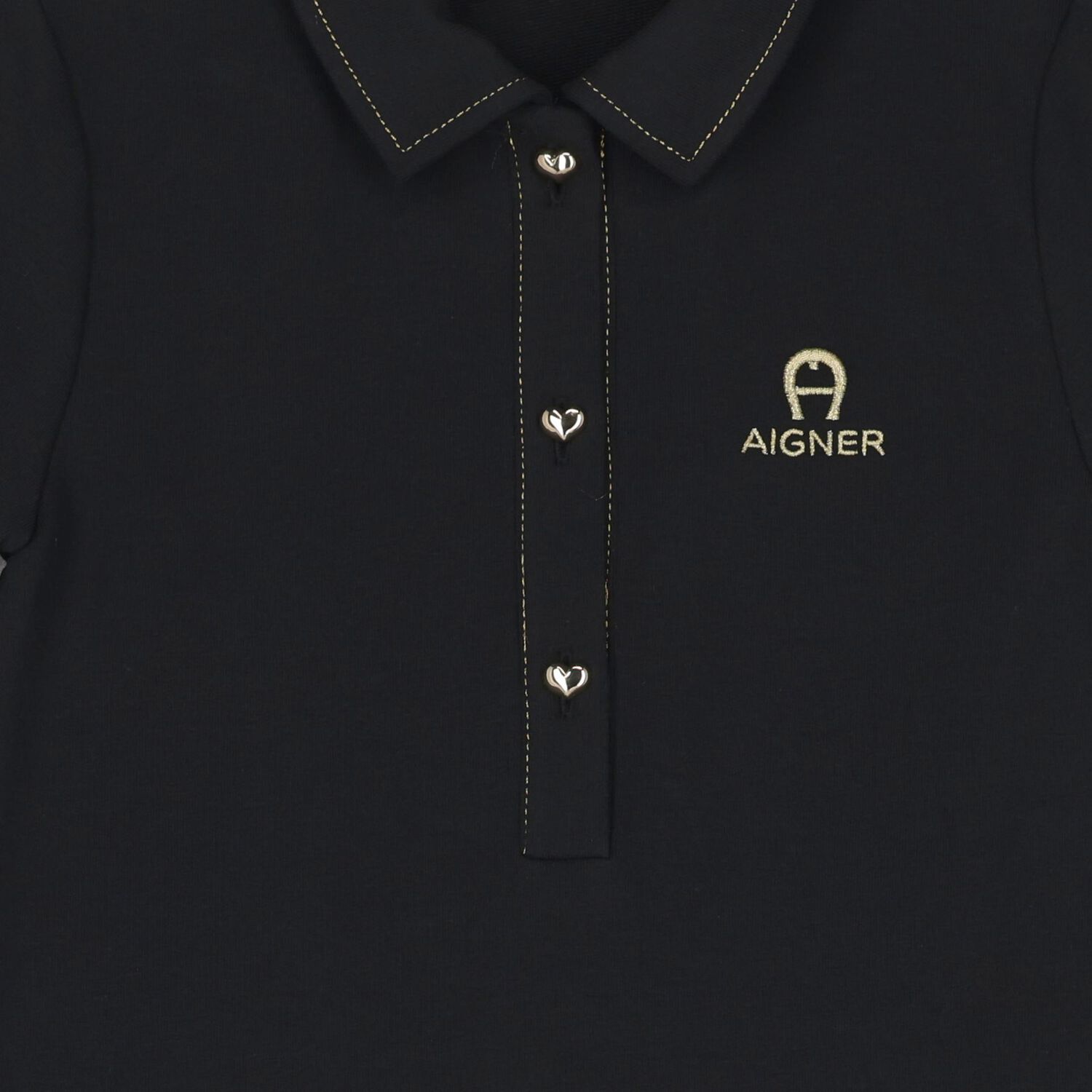 Girls Black Logo Polo Dress, 1, hi-res