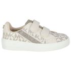 Girls Ivory Logo Trainers, 1, hi-res