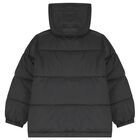 Boys Black & Green Tartan Reversible Puffer Jacket , 1, hi-res