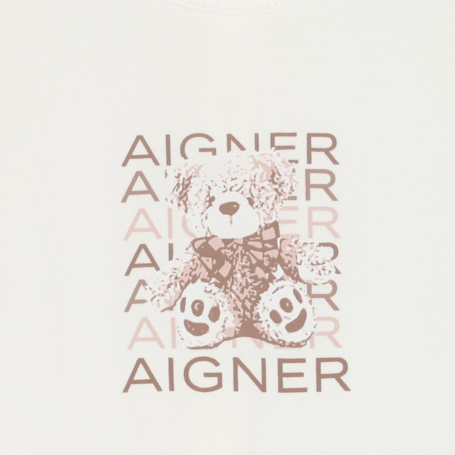 Ivory Teddy Bear Logo Babygrow, 1, hi-res