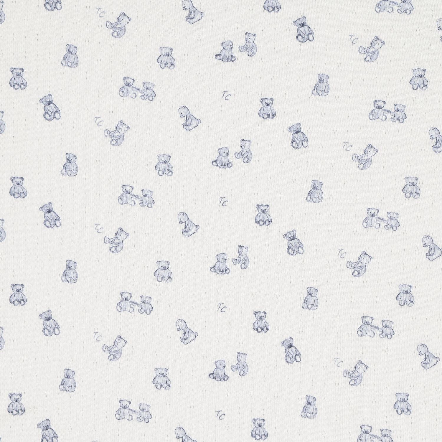 Baby Boys Ivory & Blue Teddy Bear Blanket, 2, hi-res